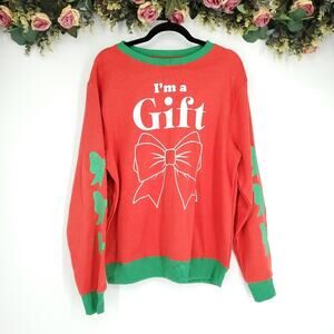 Mighty Fine I'm a Gift Christmas Sweatshirt Large